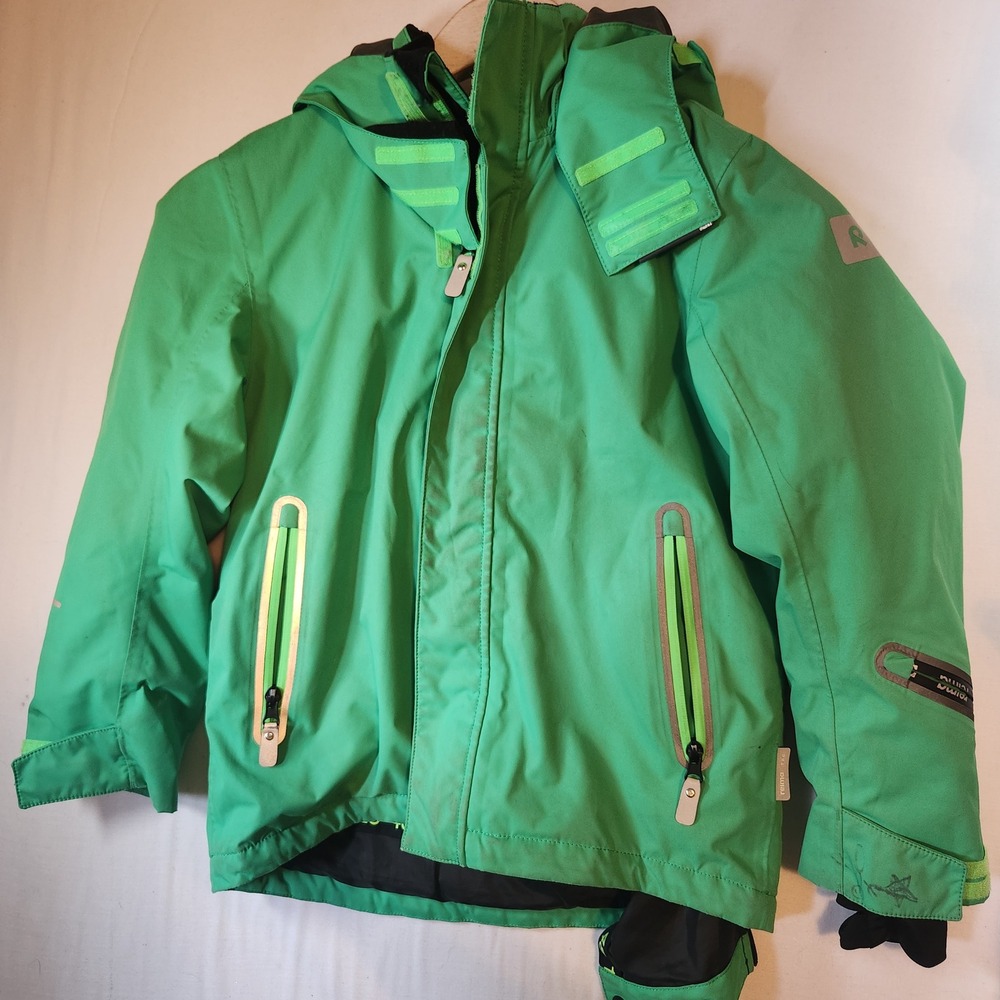 Reima Reimatec Green Kids Winter Ski Jacket Hooded Waterproof Outdoor Coat